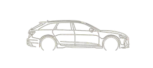Audi RS6 Silhouette Wall Art