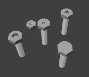 BOLT AND NUT M3x15mm