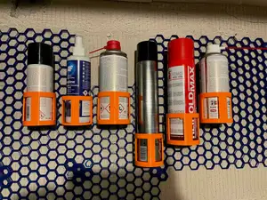 Spray Can Holder for Honeycomb Storage Wall