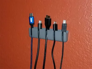 USB cable organizer (screw mount or use command strips) - with STEP file