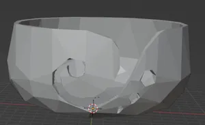 low poly Yarn/Knitting bowl