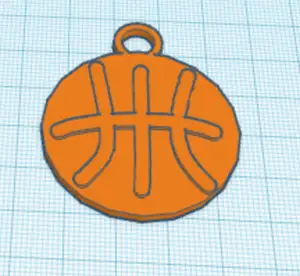 Basketball keychain