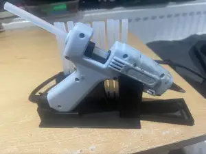Hot Glue Gun Stand with glue stick holder and drip tray- Workshop Organizer STL