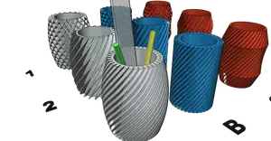 Pencil Holder pen stand easy print