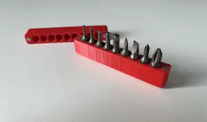 Compact EDC Screwdriver Bit Box (1/4 inch, 9 Slots)