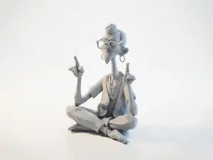 Meditating Man Figurine Fantasy 3D Printable