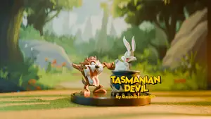 Taz & Bugs Bunny Sculpture