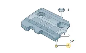 VAG Engine cover stop buffer connector