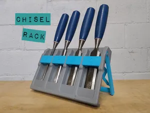Modular Chisel Rack for Wall or Bench with Stand