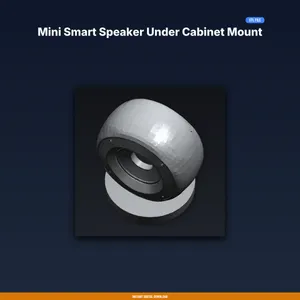 Mini Smart Speaker Under Cabinet Mount - 3D Printable STL File