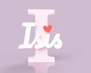 Isis – Decorative 3D Print Name Sign