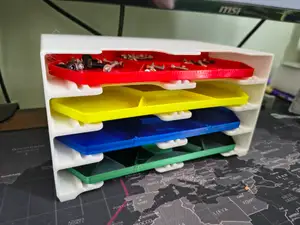 Storage Rack for "Less Thin Hexagon Parts Tray"
