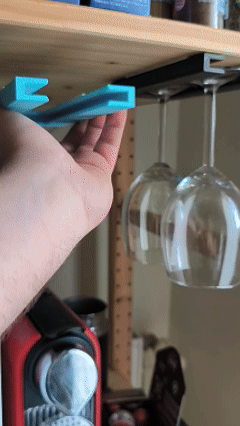 WineFlip – The wall-mounted holder for upside-down wine glasses