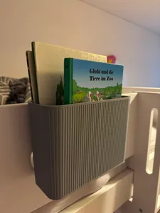 Kids Bed Book Holder | Clip-On Bedside Storage for 22 mm Rails