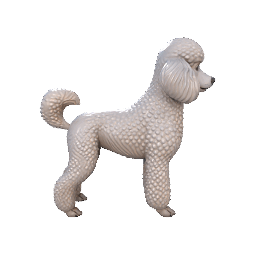 Poodle Figurine – 3D Printable Elegant Dog Model
