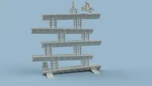 Donkey Kong inspired marble run