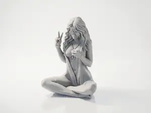 Cool Girl Figurine Female Figure 3D Printable