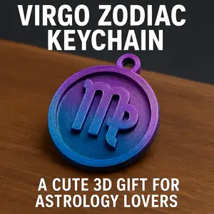 Virgo Zodiac Keychain – A Cute 3D Gift for Astrology Lovers