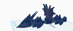 articulated crystal dragon with wings