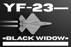 YF-23 Black Widow II print-in-place micro jet fighter