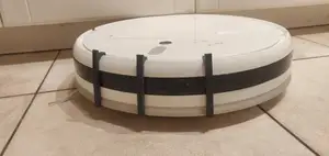 Bumper extension preventing XIAOMI MIJIA Robot Vacuum Cleaner 1C from getting stuck under kitchen's Ikea base cabinet frames