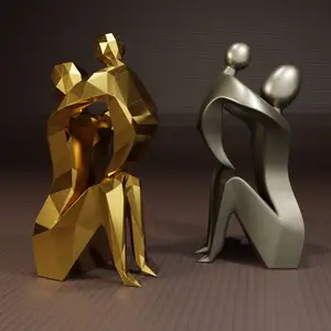 Low Poly Mother's Day Sculpture - Mother and Child