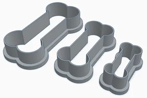 Dog bone cookie cutter 3 sizes