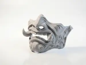Oni Mask Japanese Demon Fantasy 3D Printable