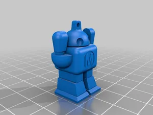 Make Robot with Keychain/Necklace Ring