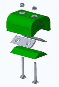 Jig for branch shredder knives sharpening