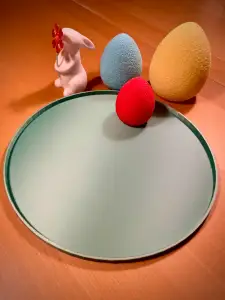 Large round plate for decorations and display