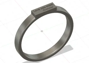 "Love you mom -Connor" ring