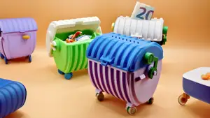 Trash can / Dustbin / Money box container
