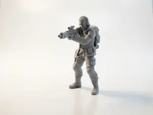 Armed Soldier Figurine Military Collectible 3D Printable