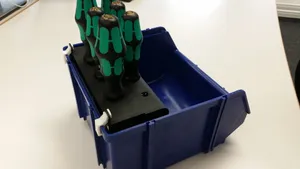 Wera screwdriver rack holder for an open fronted storage bin