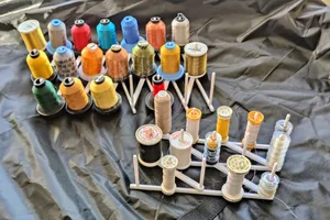 Modular Collapsible Spool Organizer Rack