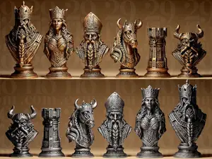 Chess Set Nordic/Viking Stylized