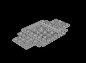 Lego Compatible (65634.dat) Car Base 6 x 12 with 6 Studs on Each Side