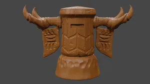 World of Warcraft inspired, High Mountain Tauren Mailbox, Tabletop DnD miniature