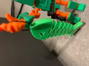 Dead Flexi Fish Keychain
