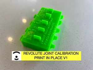 Print-In-Place Revolute Joint Calibration