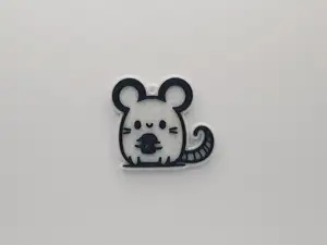 Cute Mouse with Coffee Keychain