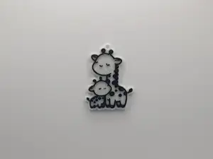 Mother Giraffe and Son Keychain