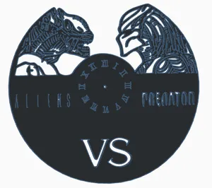 alien vs Predator wall clock