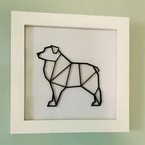 Australian Shepherd low poly 2d