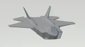 Kaan Jet Fighter Lowpoly