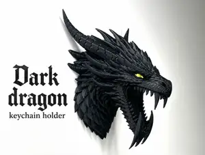 Dark dragon keychain holder