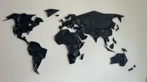 Low Poly World Map (1 meter version)