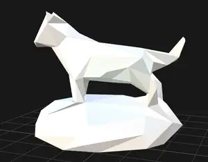 Low poly animal figurine