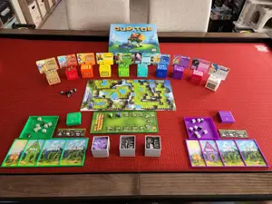 Cubitos Board Game + Fowl Play Expansion Organizer